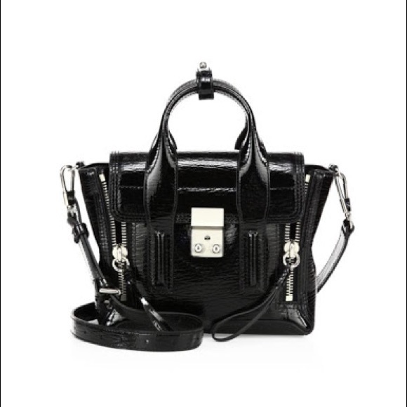 3.1 Phillip Lim Black Patent Mini Pashli Satchel - Picture 1 of 9